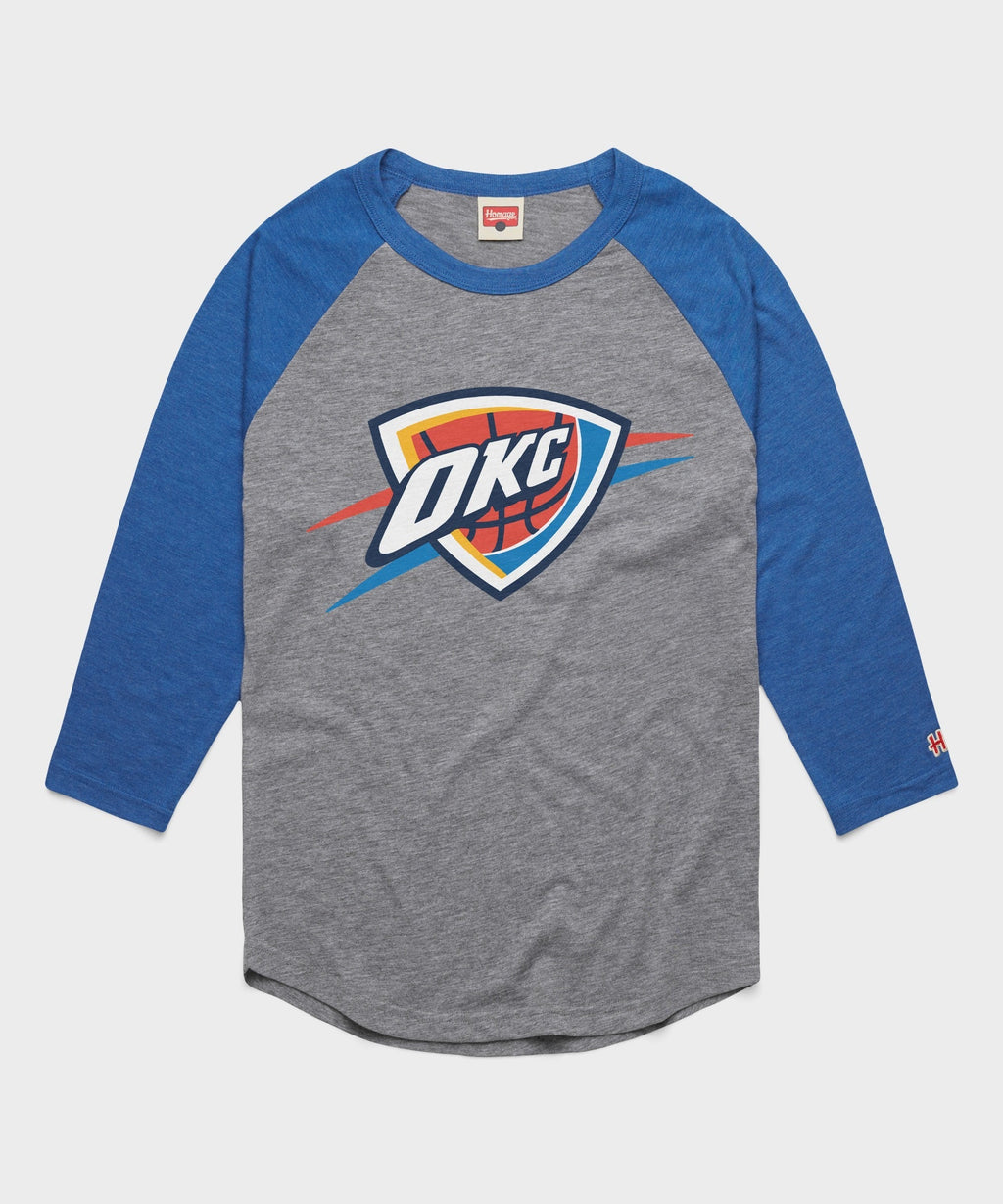 OKC Thunder Logo Raglan