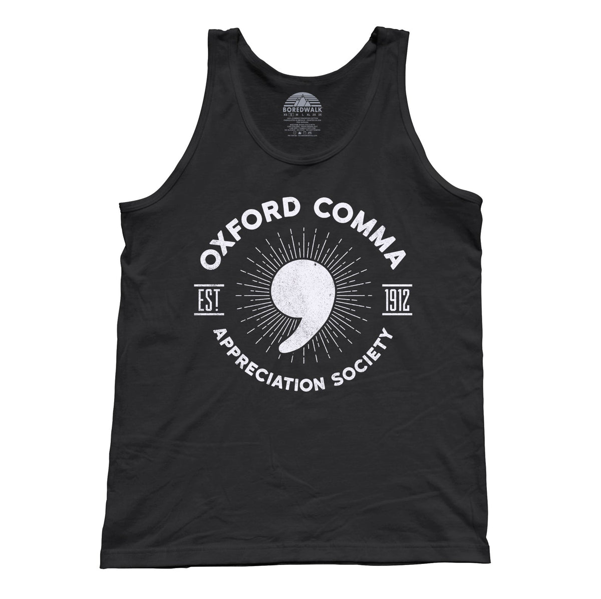 Unisex Oxford Comma Appreciation Society Tank Top