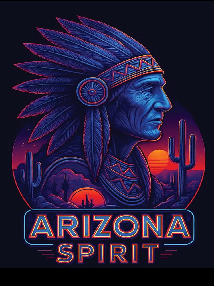 Arizona Spirit – Neon Tribal Portrait by Yuki2025AZ