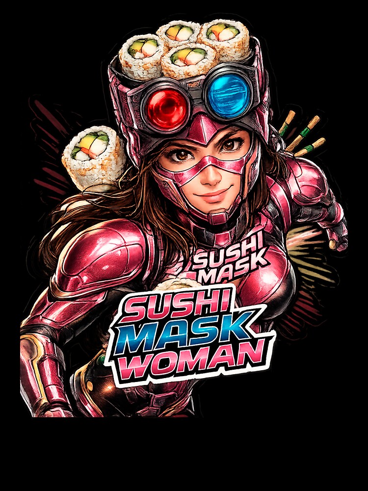 SUSHI MASK WOMAN: Cyberpunk Heroine Powered by California Rolls by Japan Cyberpunk Universe & Surreal Characters