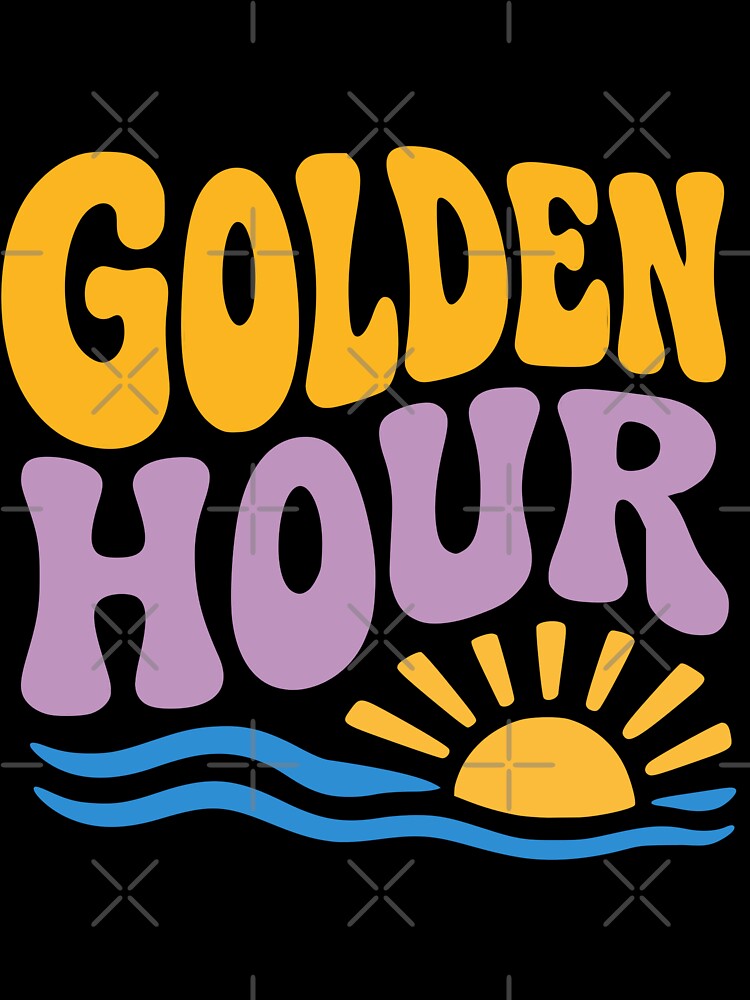 Golden Hour Retro Sunset Beach Vibe Groovy Design by Glotify