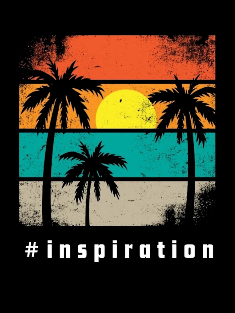 #inspiration Retro Sunset Palm Tree Aesthetic Distressed Graphic Tee by GenZFashion000