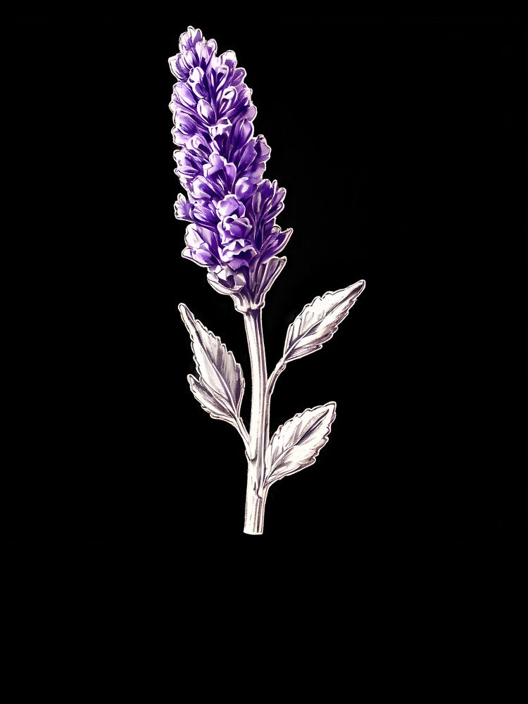 Vintage Botanical Lavender Illustration, Minimalist Floral Line Art, Plant Mom Gift by ThePromptStudio