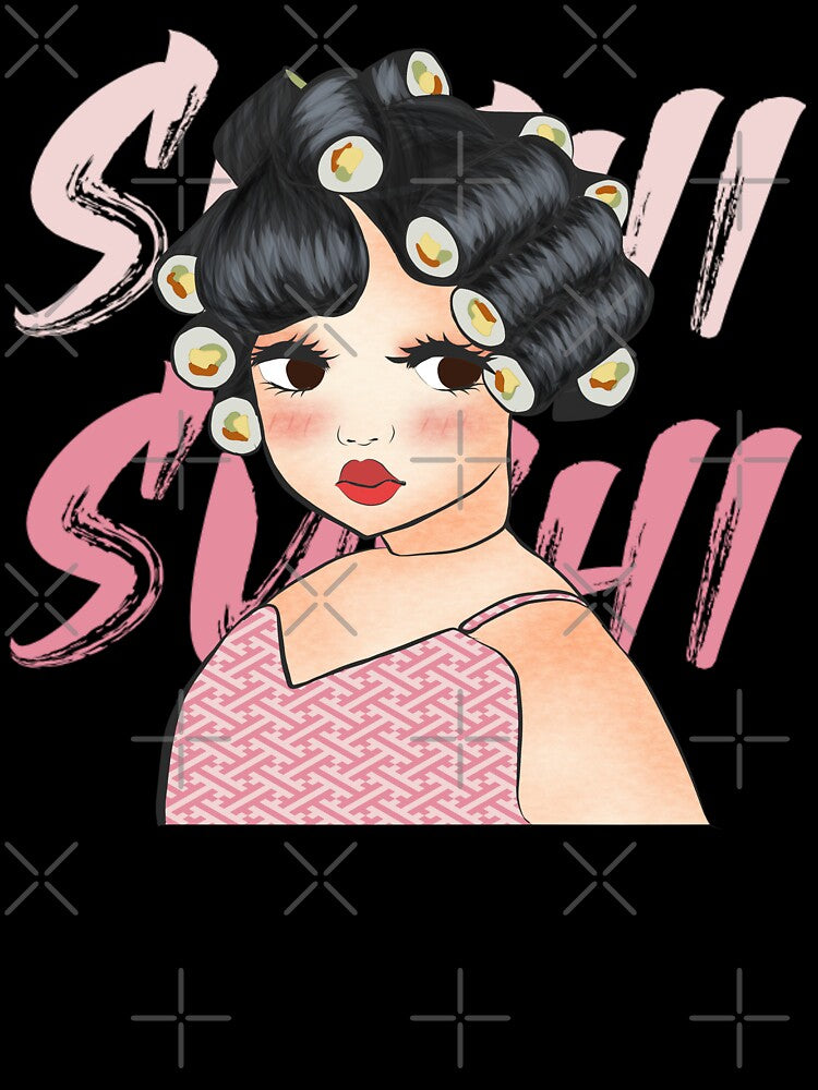 Sushi Girl Shirt | Japanese Kawaii Foodie Tee | Cute Anime Ramen Sushi Design | Retro Vintage Japan Aesthetic | Funny Nigiri Sashimi Art | Tokyo Kaiju Manga Style by Infinirish
