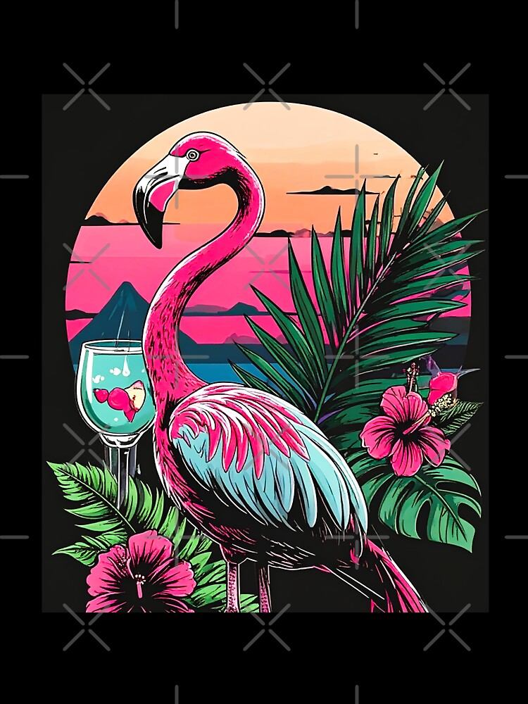 Flamingo in a sunset tropical vacation by Creative Visualize