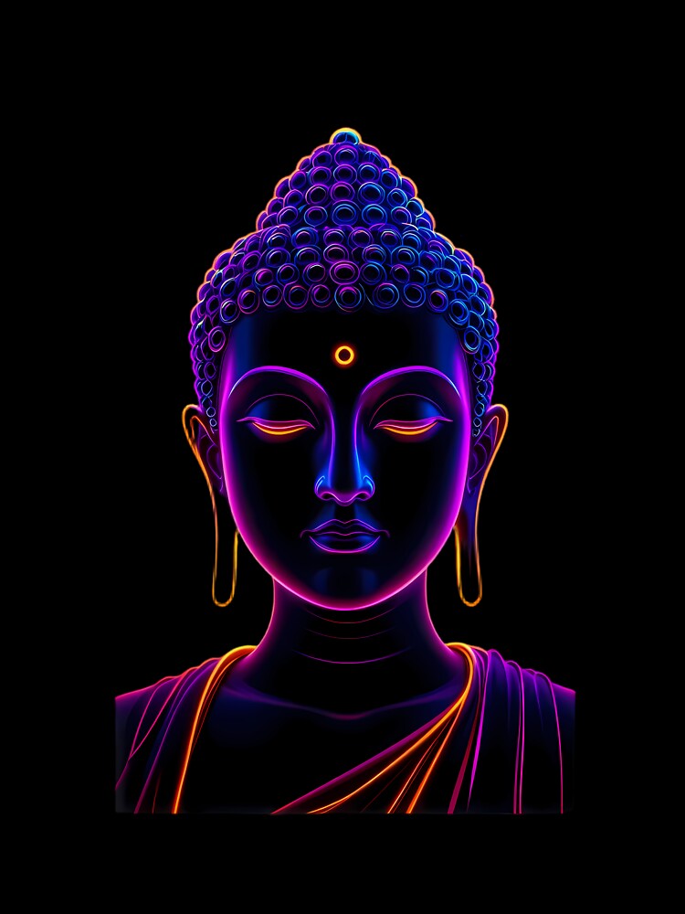 Buddha God Neon Marine Animal Mystical Art Collection by ART ATTACK ZONE