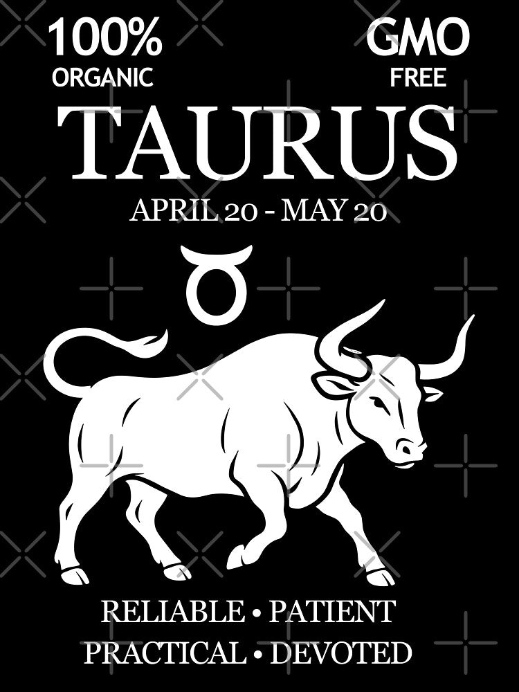 Taurus Zodiac Sign Shirt – Funny Horoscope Design for April & May Birthdays (White) by Artistic-Apex