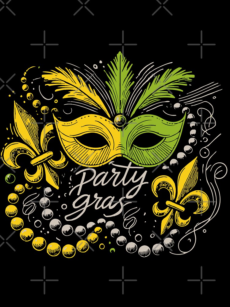 Mardi Gras Party Gras Mask Beads Celebration by LuminOrb