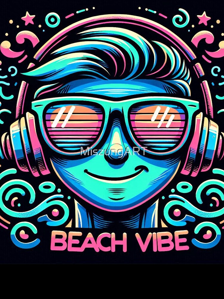 Beach Vibe Music-Themed Apparel & Accessories - Hit the Waves in Style! by MiszungART