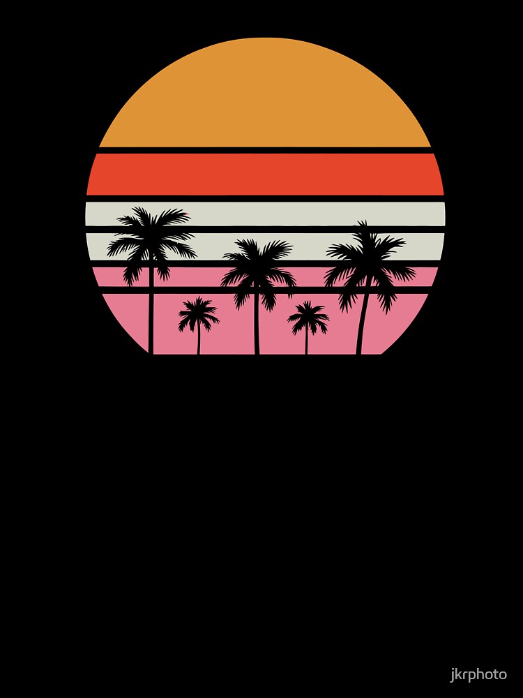 Retro Sunset with Palm Trees by jkrphoto