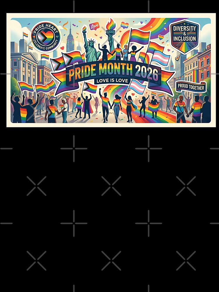 Pride Month 2026 Love Is Love Inclusive Community Rainbow Graphic by VectorJoy