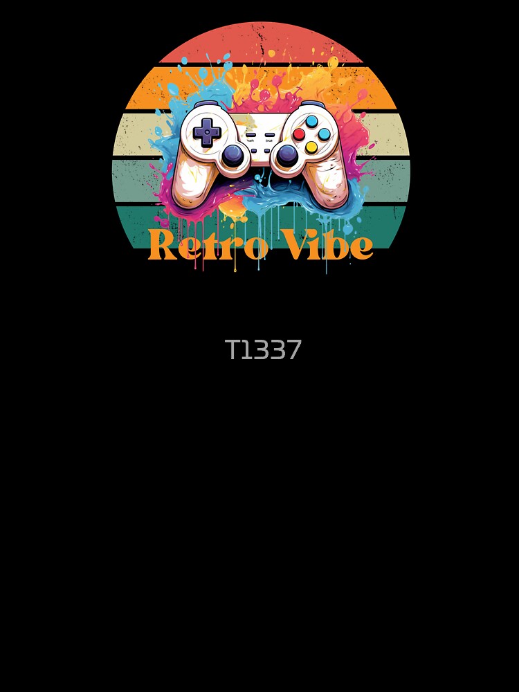 Retro Vibe Video Game PS2 Controller - Colourful Splash Art by T1337