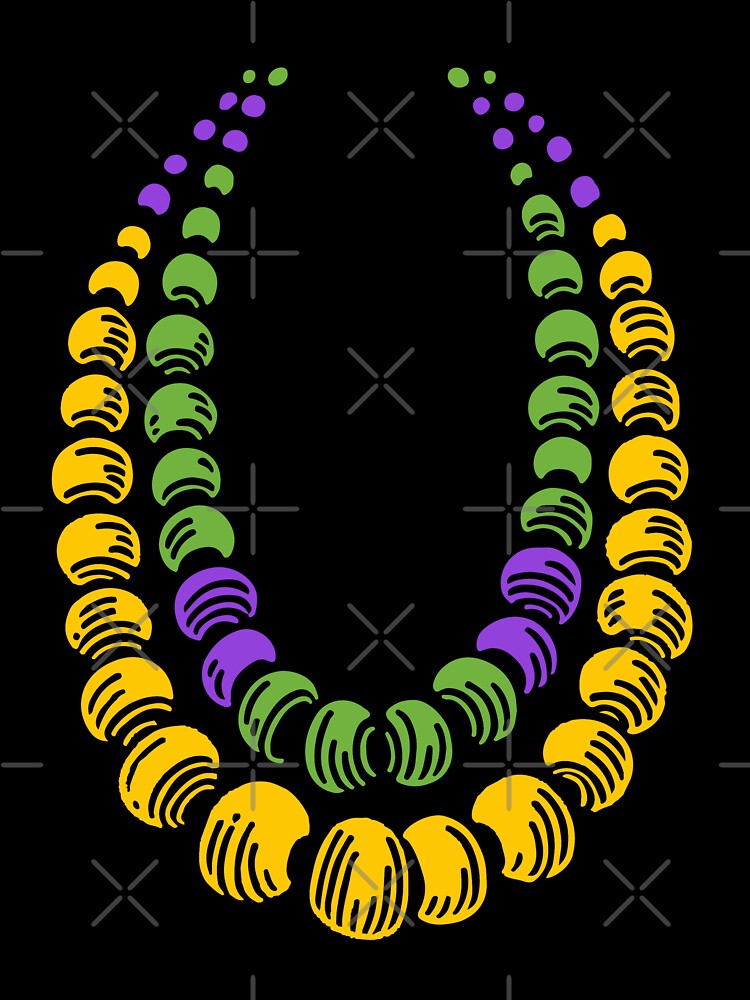 Colorful Mardi Gras Beads Celebration Vibe by LuminOrb
