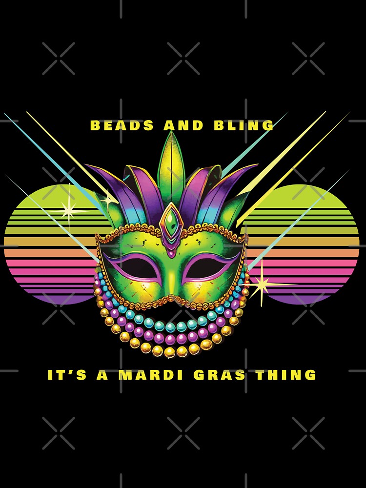 Mardi Gras Beads And Bling Celebration Vibes by LuminOrb