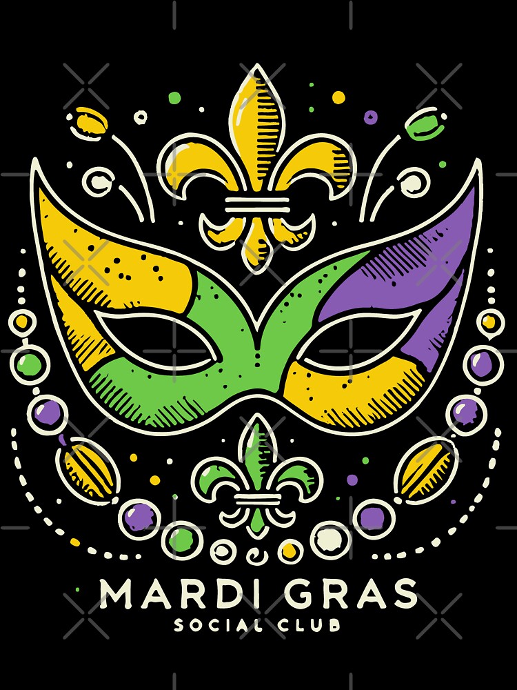 Mardi Gras Social Club Vintage Style Mask by LuminOrb