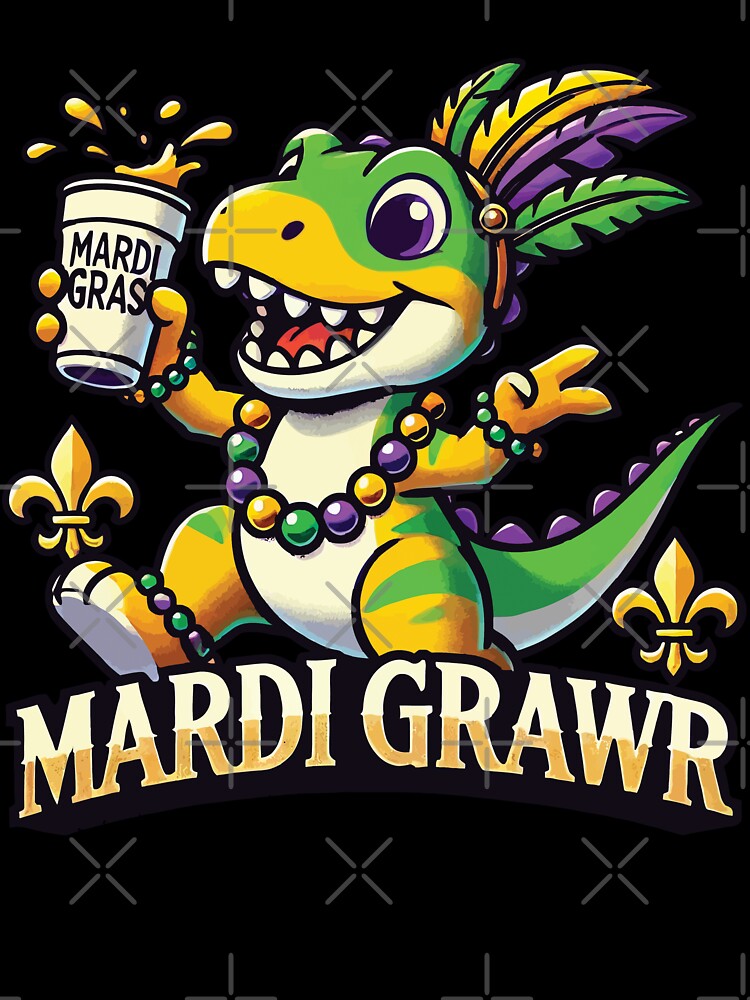 Mardi Gras Dino Fun With Mardi GraWr by LuminOrb