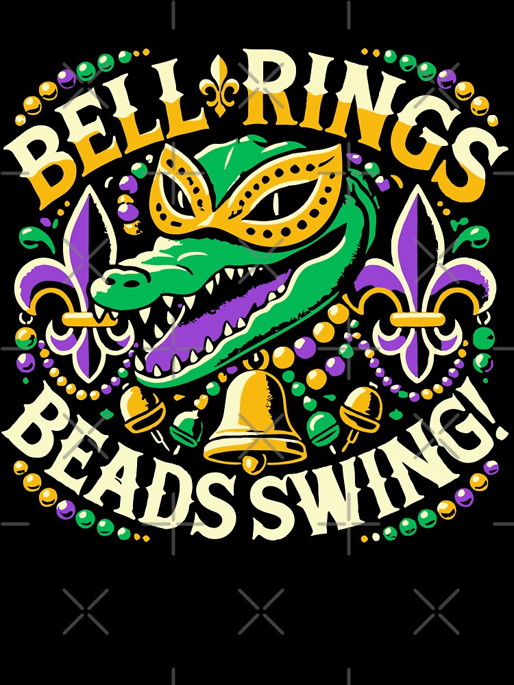 Mardi Gras Bell Rings Beads Swing Fun by LuminOrb