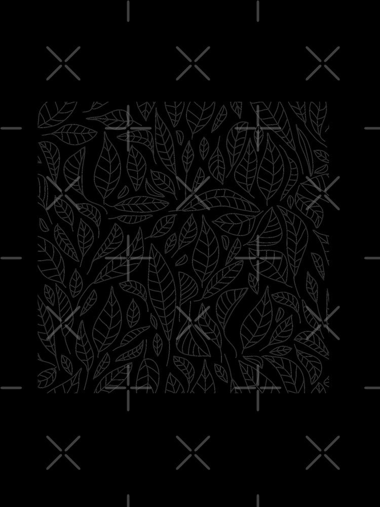 Minimalist seamless floral pattern with contour leaves. Abstract background. by CoCoArt-Ua