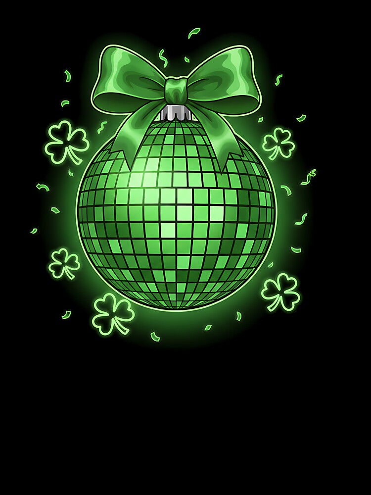 St. Patrick’s Day Shamrock Disco Ball – Irish Party Sparkle by yaginoie
