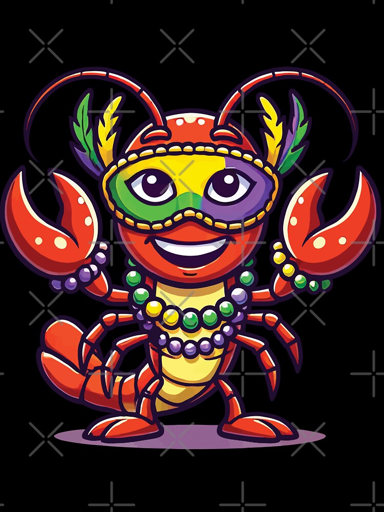 Mardi Gras Lobster Mask Beads Fun by LuminOrb