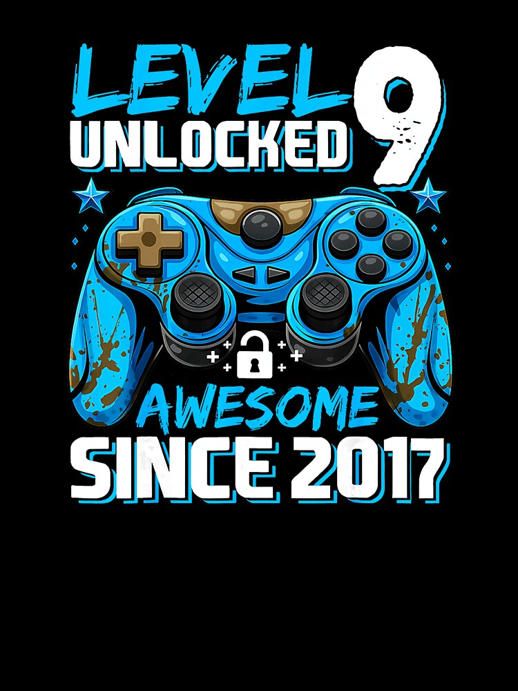 Level Unlocked 9 Gamer Birthday Awesome Since 2017 Gaming by FGTV2021