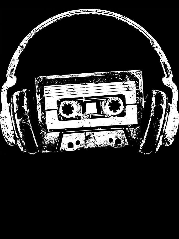 Retro Headphone Cassette Tape by RetroVoyages