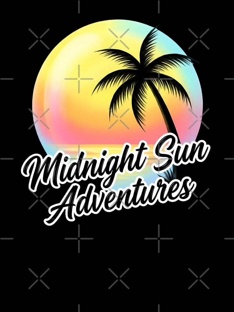 Vibrant Midnight Sun Adventures Tropical Airbrush Sunset by chattsuede