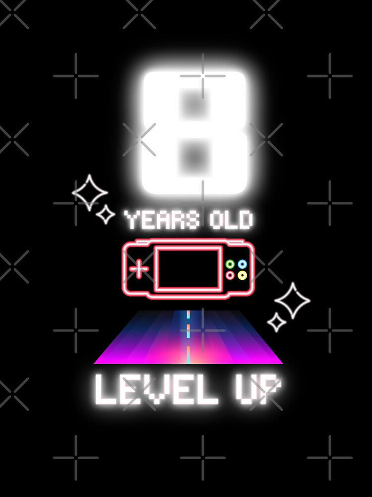Funny Gamer 8th Birthday Gifts for Game Lover - You are Level Up : Level 8 Unlocked by kongju