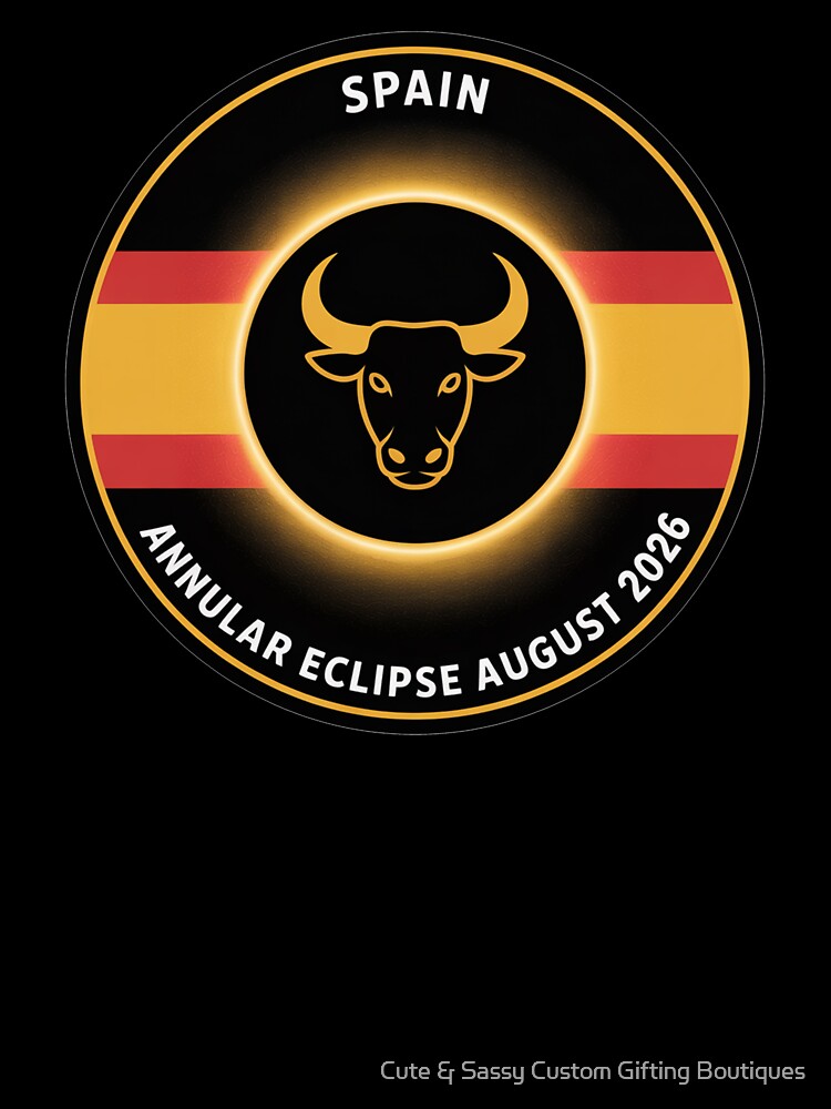 Solar Eclipse 2026 Spain by Cute & Sassy Custom Gifting Boutiques