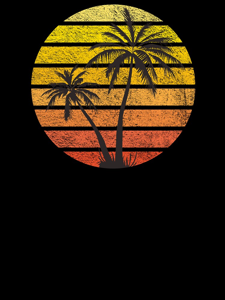 Retro Palm Trees Sunset design by Ideallity