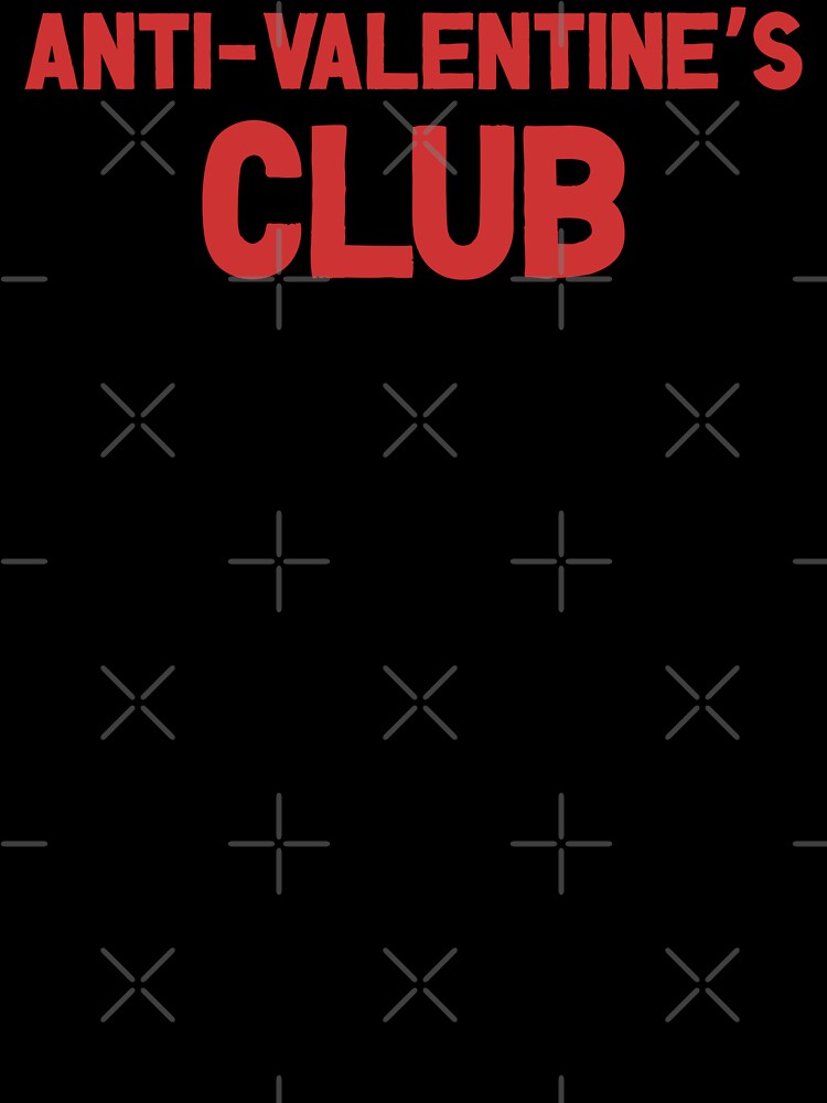 Anti-Valentine's Club - Funny Valentine's Day, Anti-Love Humor (Red Design) 2 by Spiprinto