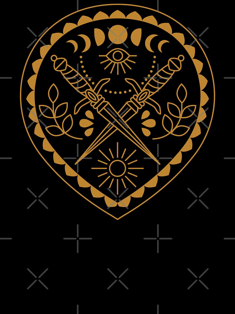 Mystic Daggers – Moon Phases, Third Eye & Sun Symbol by musingtreeart