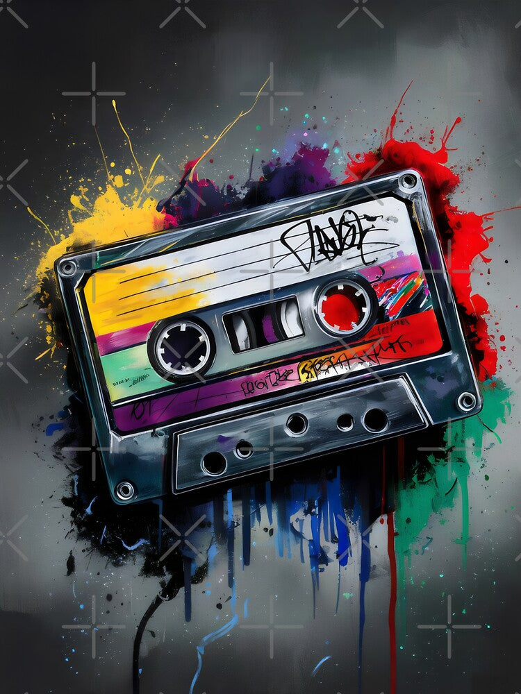 Retro cassette tape. by MyHappyArtShop