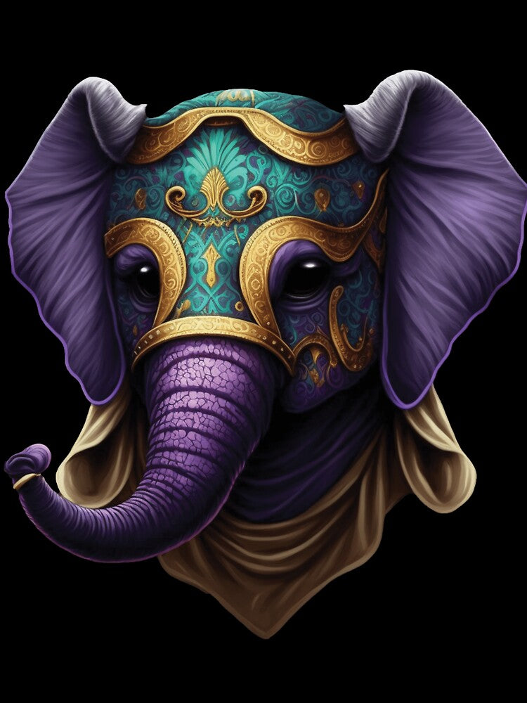 Cute Elephant Wearing Mask Of Mardi Gras Celebration by shoppnow1