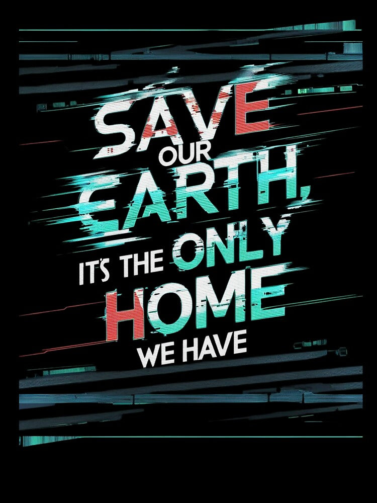 Save Our Earth Glitch Typography by ibobo4656
