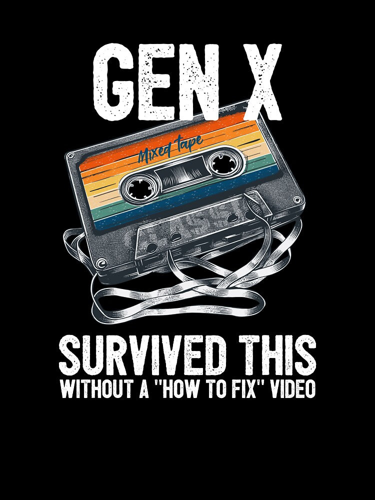Funny Gen X Survived Tangled Cassette by Orchard Berry