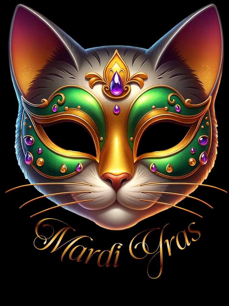 Mardi Gras Cat Mask by SeledineArt