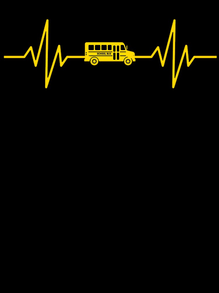 Funny School Bus Driver Gift Love School Bus Heartbeat by KARDOL