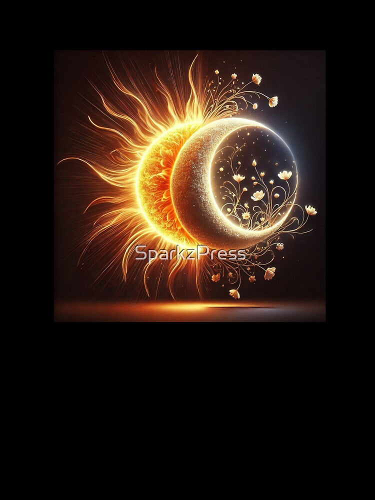 Fiery sun and peaceful moon by SparkzPress
