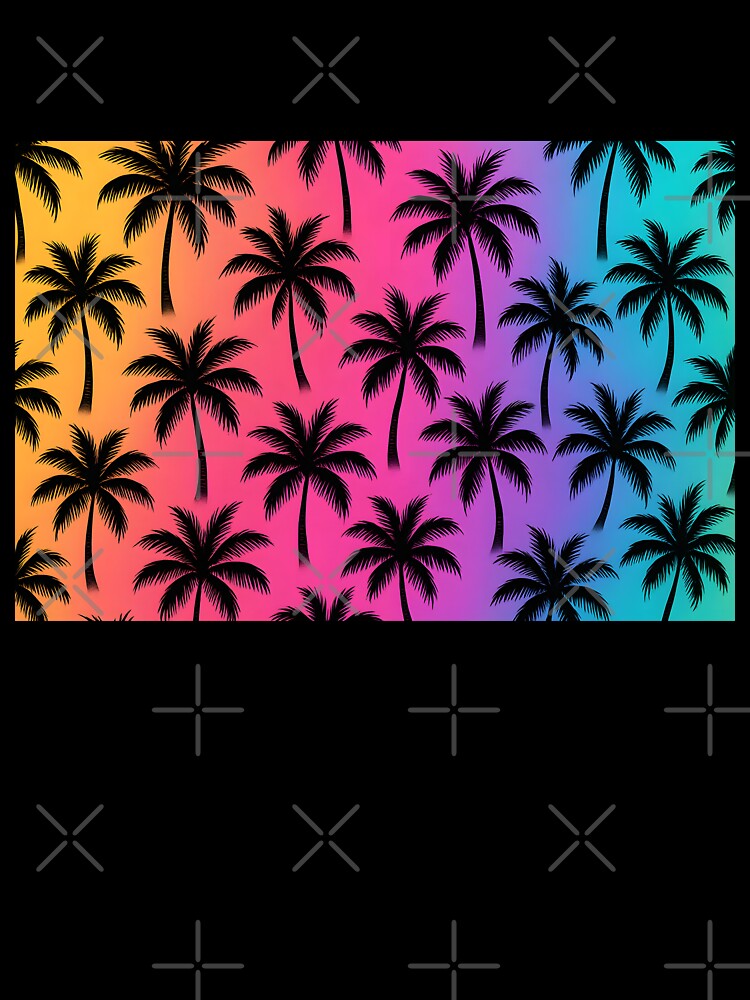 Tropical Palm Tree Sunset Gradient Pattern by SassyArtistry