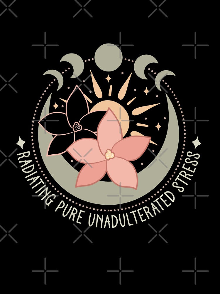 Radiating Pure Unadulterated Stress - Sarcastic Boho Celestial Sun & Moon by the-Z3nith