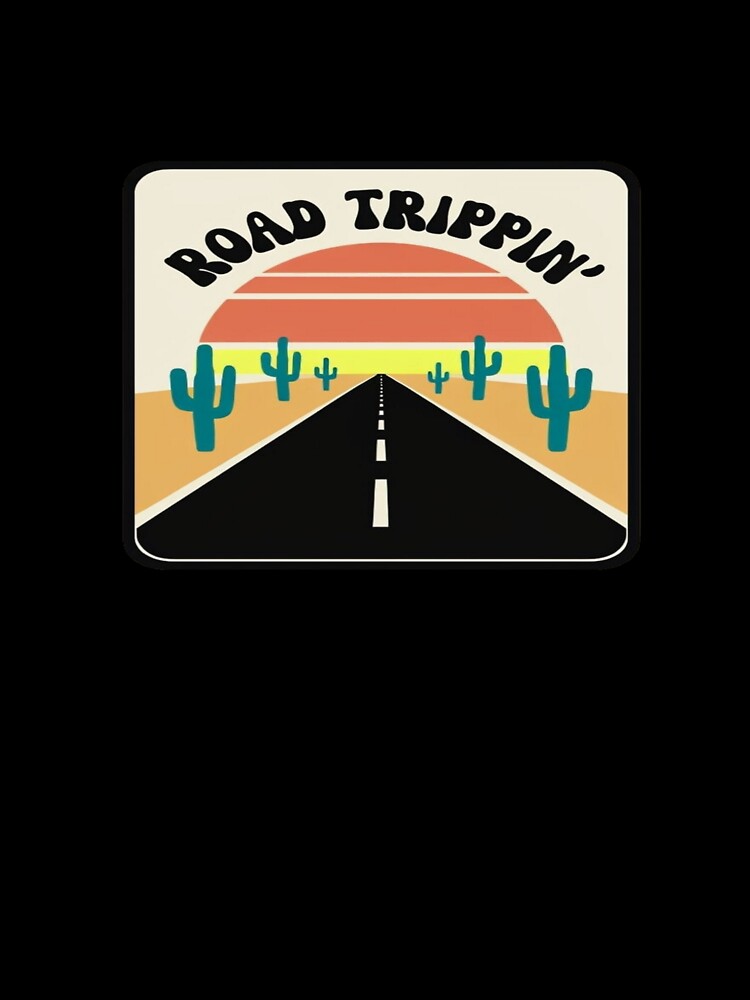 Retro Road Trip Sunset – Bold Desert Adventure Art with Cactus, Highway & Wanderlust Vibes by Bright Nest Studio