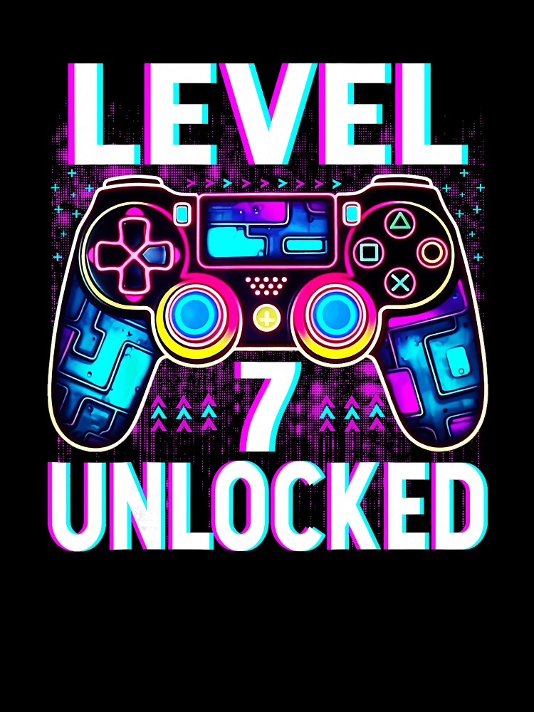 Level 7 Unlocked Funny Gamer Birthday by FGTV2021