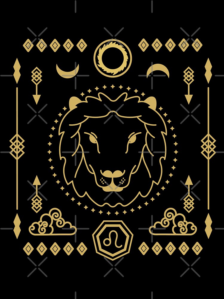 Leo Star Sign in Gold by CrystalCrush