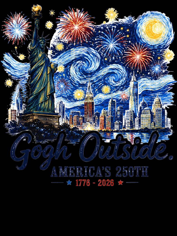 Gogh Outside Americas 250th Anniversary Starry Night Statue Of Liberty by AnnDesignStudio