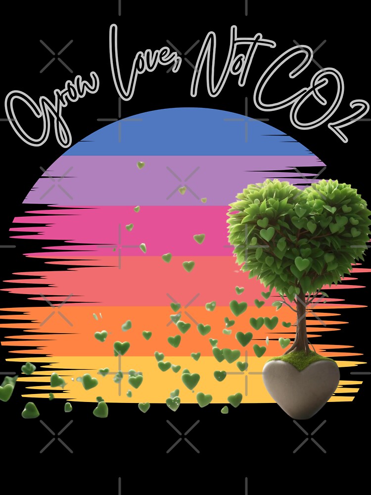 Grow Love, Not CO2 - Protect Earth - Be the Change for Our Planet by chanyawee