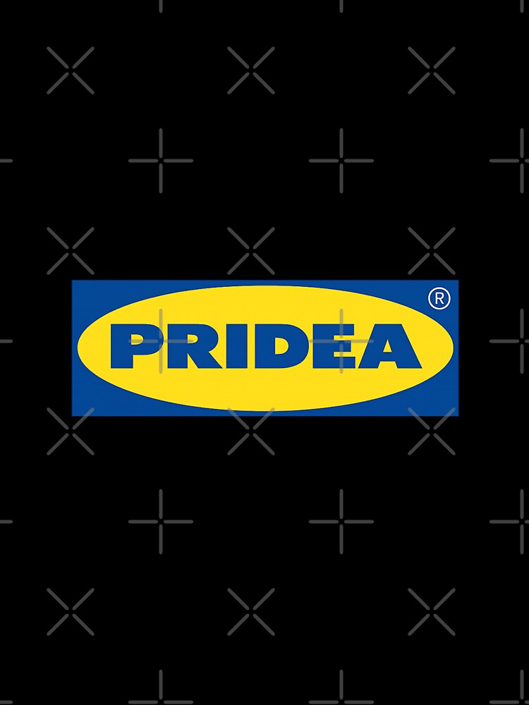 Pridea Blue Yellow Oval Scandinavian Parody LGBTQ Identity Statement by Aryabek