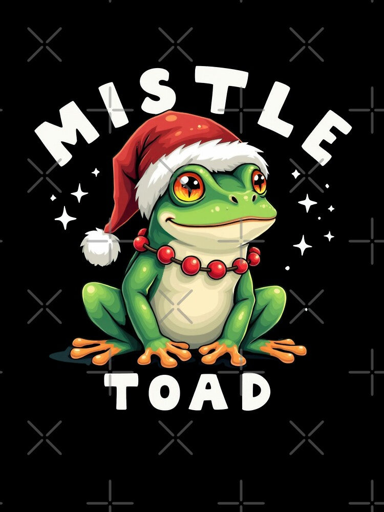 Mistle Toad Funny Christmas Frog Holiday Humor by Hananiah Merch