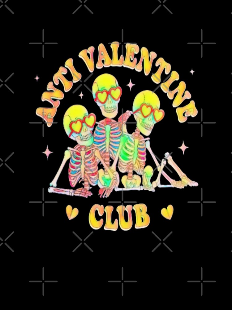 Anti Valentine Club Skeletons | Funny Gothic Anti-Love by creativerooney