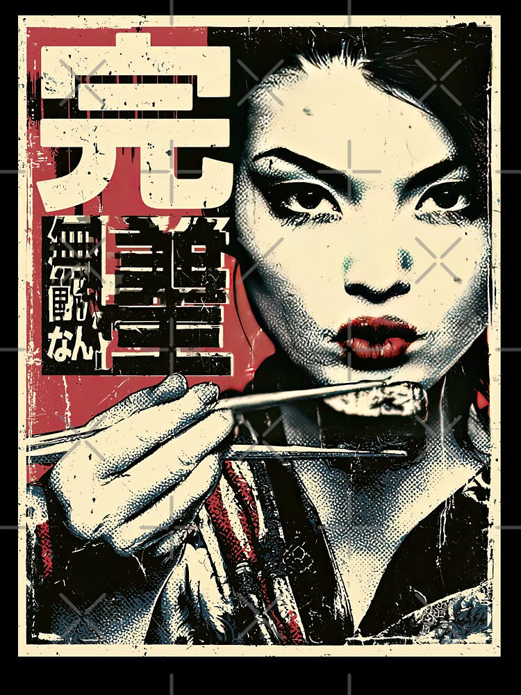 Japanese – “KANPEKI” Sushi Design – Vintage Halftone Aesthetic by obstinator